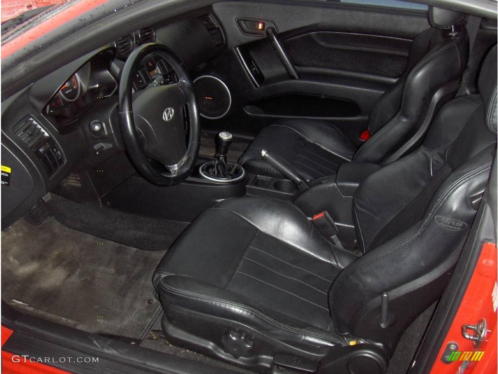 2003 Tiburon GT V6 - Rally Red / Black photo #6