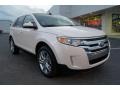 2012 White Platinum Metallic Tri-Coat Ford Edge SEL  photo #2