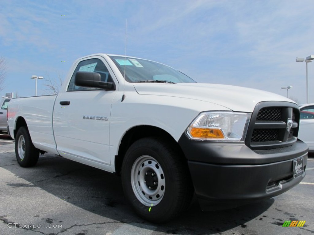 2012 Ram 1500 ST Regular Cab - Bright White / Dark Slate Gray/Medium Graystone photo #4