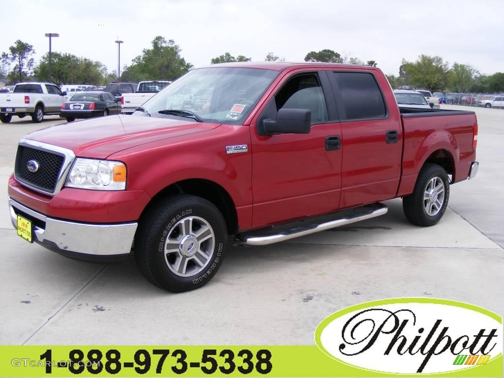 2008 F150 XLT SuperCrew - Redfire Metallic / Medium Flint Grey photo #1