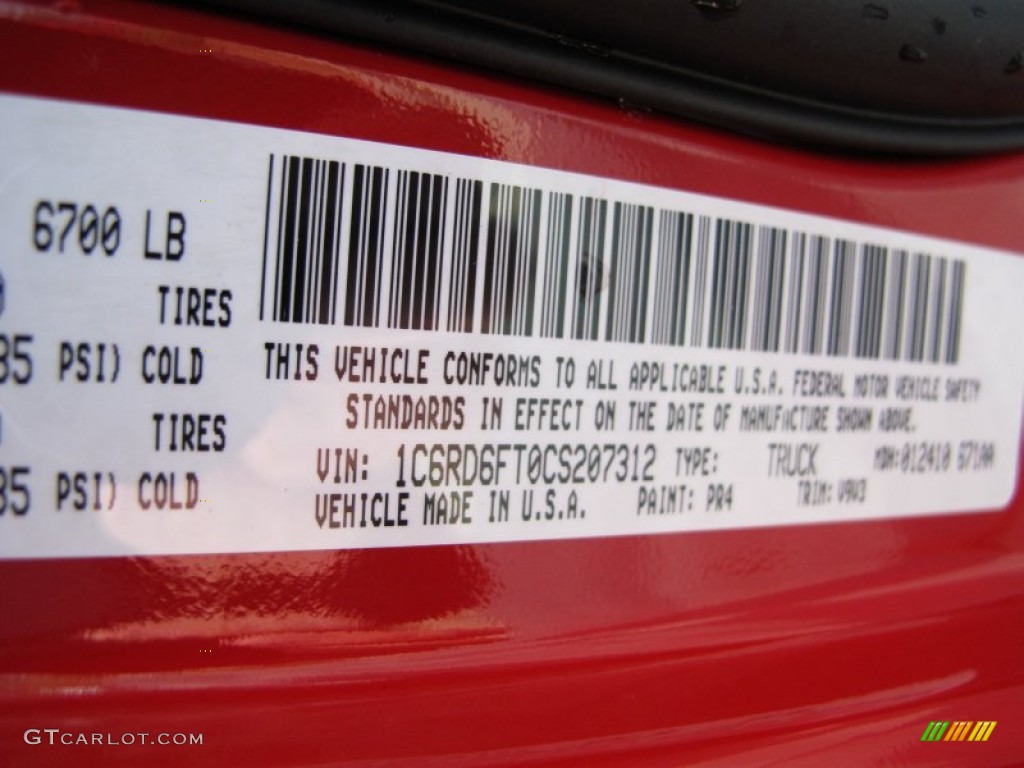 2012 Ram 1500 Express Quad Cab - Flame Red / Dark Slate Gray/Medium Graystone photo #13