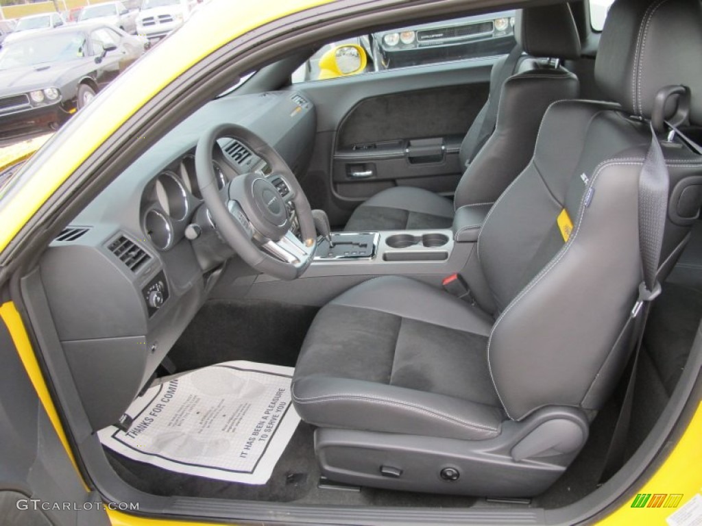 Dark Slate Gray Interior 2012 Dodge Challenger SRT8 Yellow Jacket Photo #61708836