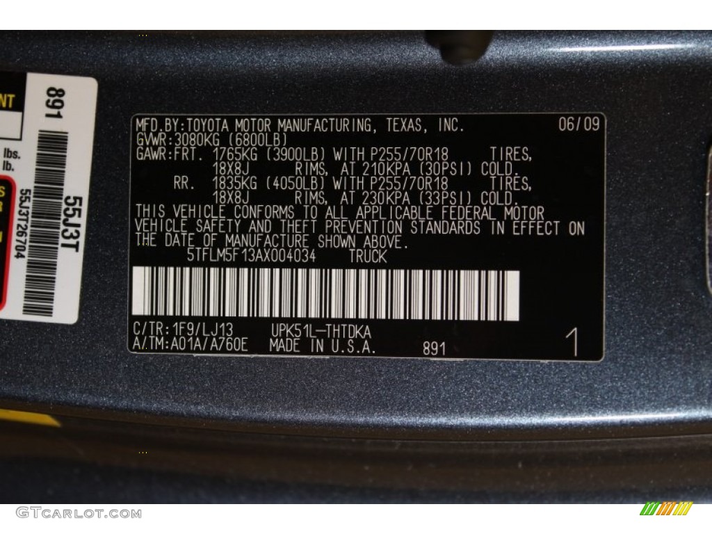 2010 Toyota Tundra Regular Cab Color Code Photos
