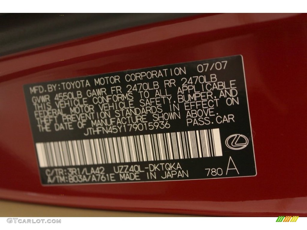 2007 Lexus SC 430 Convertible 3R1 Photo #61709799