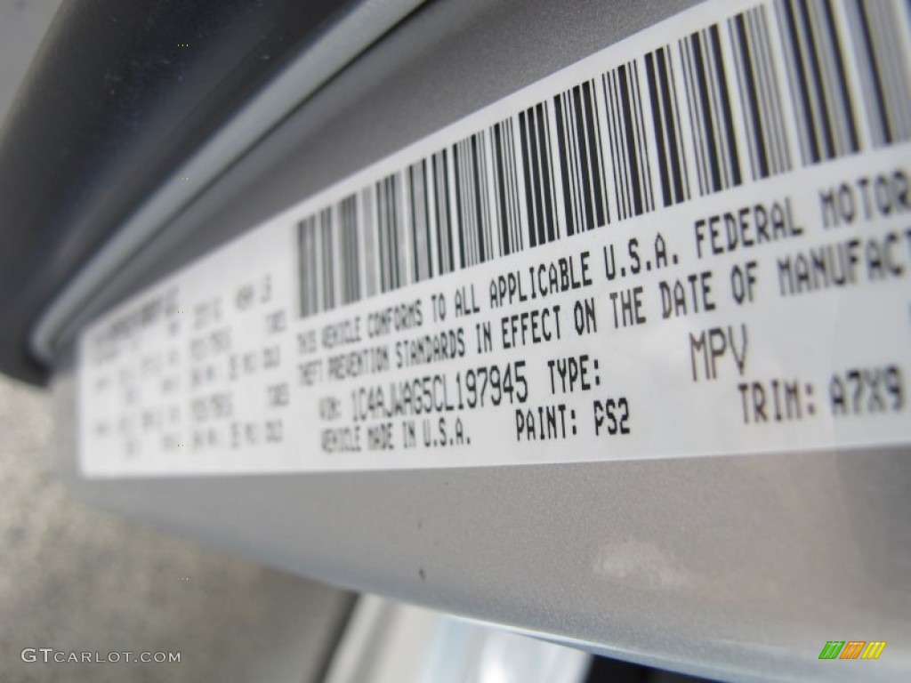 2012 Wrangler Color Code PS2 for Bright Silver Metallic Photo #61711035