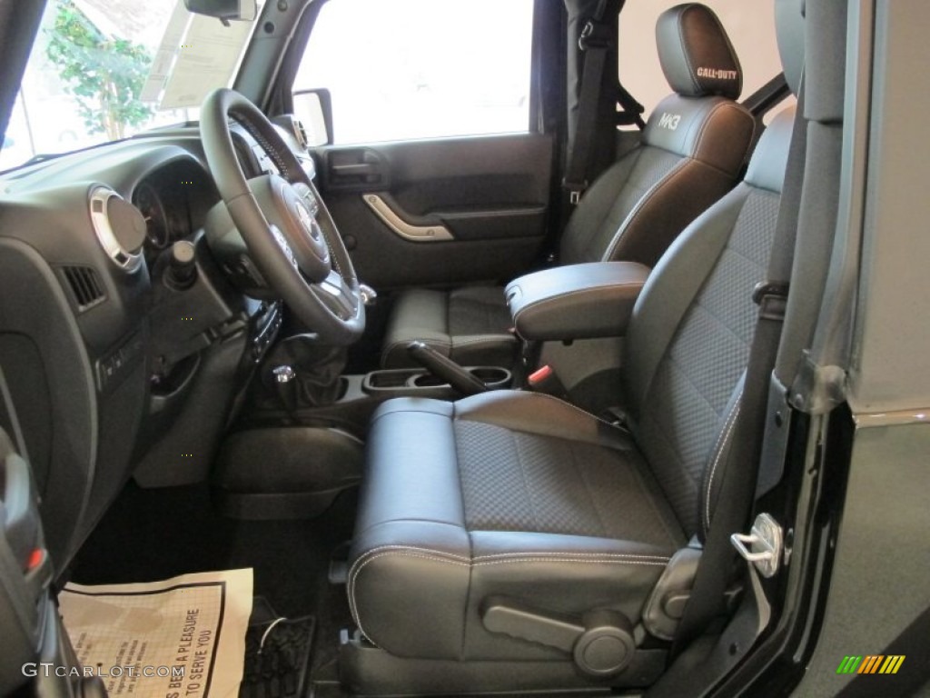 Call of Duty: Black Sedosa/Silver French-Accent Interior 2012 Jeep Wrangler Call of Duty: MW3 Edition 4x4 Photo #61711101