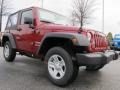 Deep Cherry Red Crystal Pearl 2012 Jeep Wrangler Sport 4x4 Exterior