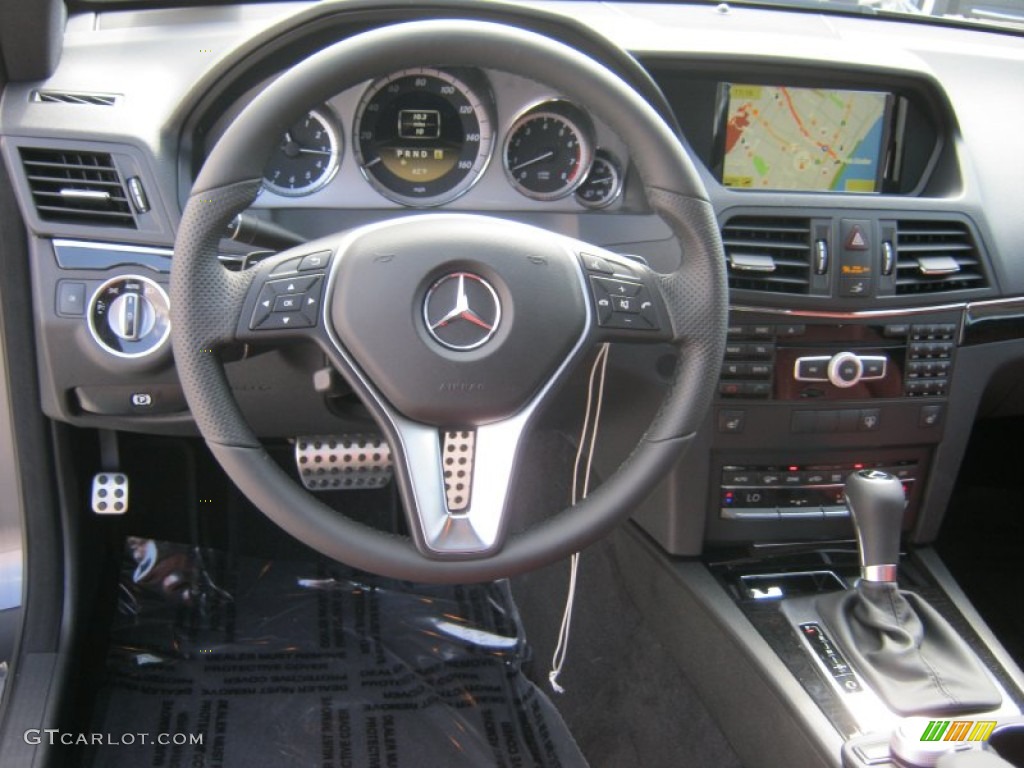 2012 Mercedes-Benz E 350 Coupe Red/Black Steering Wheel Photo #61714335