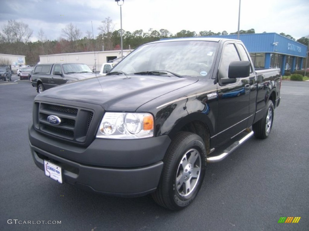 2008 F150 XLT Regular Cab - Black / Tan photo #1