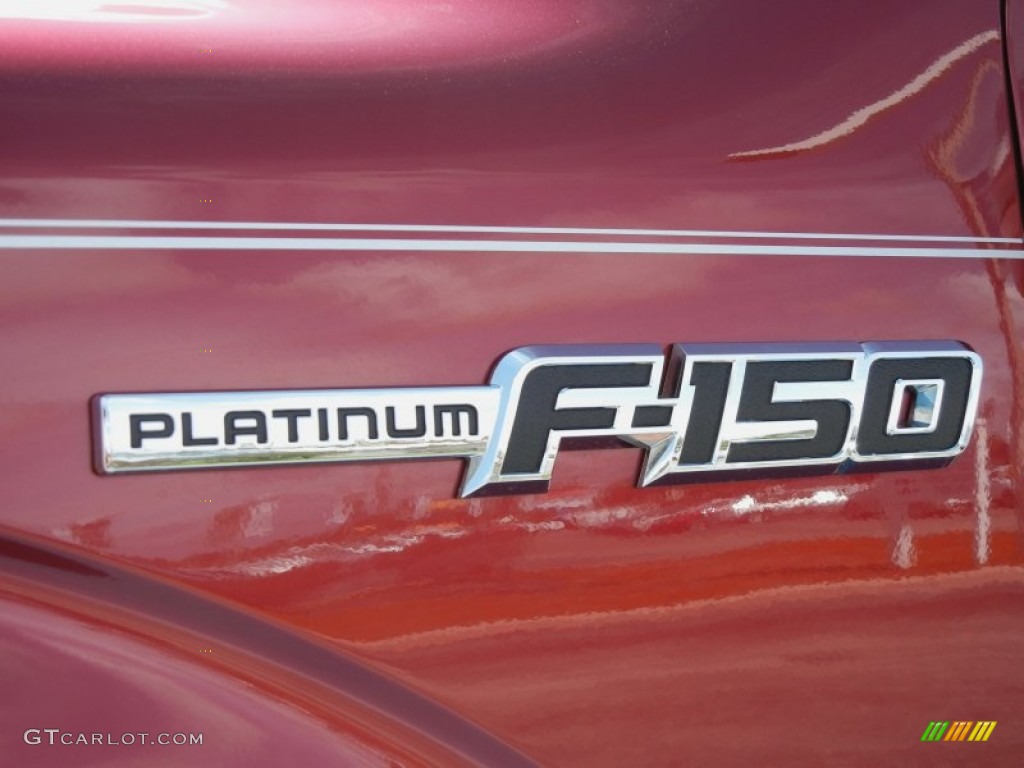 2010 F150 Platinum SuperCrew 4x4 - Red Candy Metallic / Sienna Brown Leather/Black photo #9