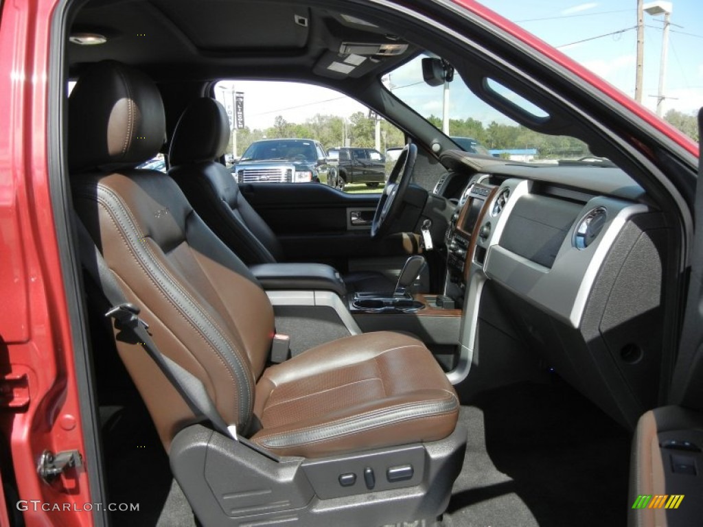 2010 F150 Platinum SuperCrew 4x4 - Red Candy Metallic / Sienna Brown Leather/Black photo #18