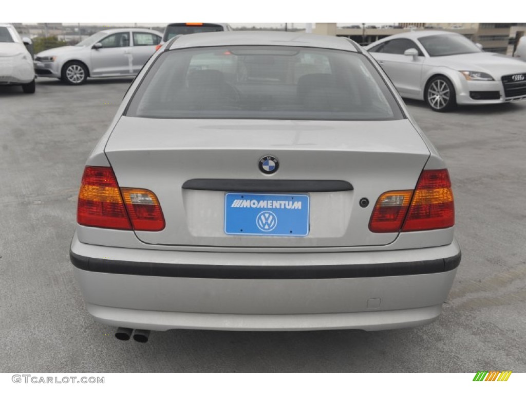 2002 3 Series 325i Sedan - Titanium Silver Metallic / Black photo #4