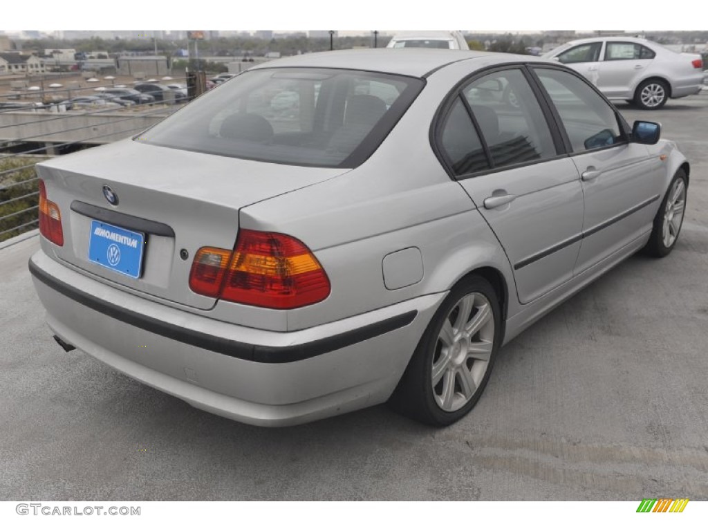 2002 3 Series 325i Sedan - Titanium Silver Metallic / Black photo #5