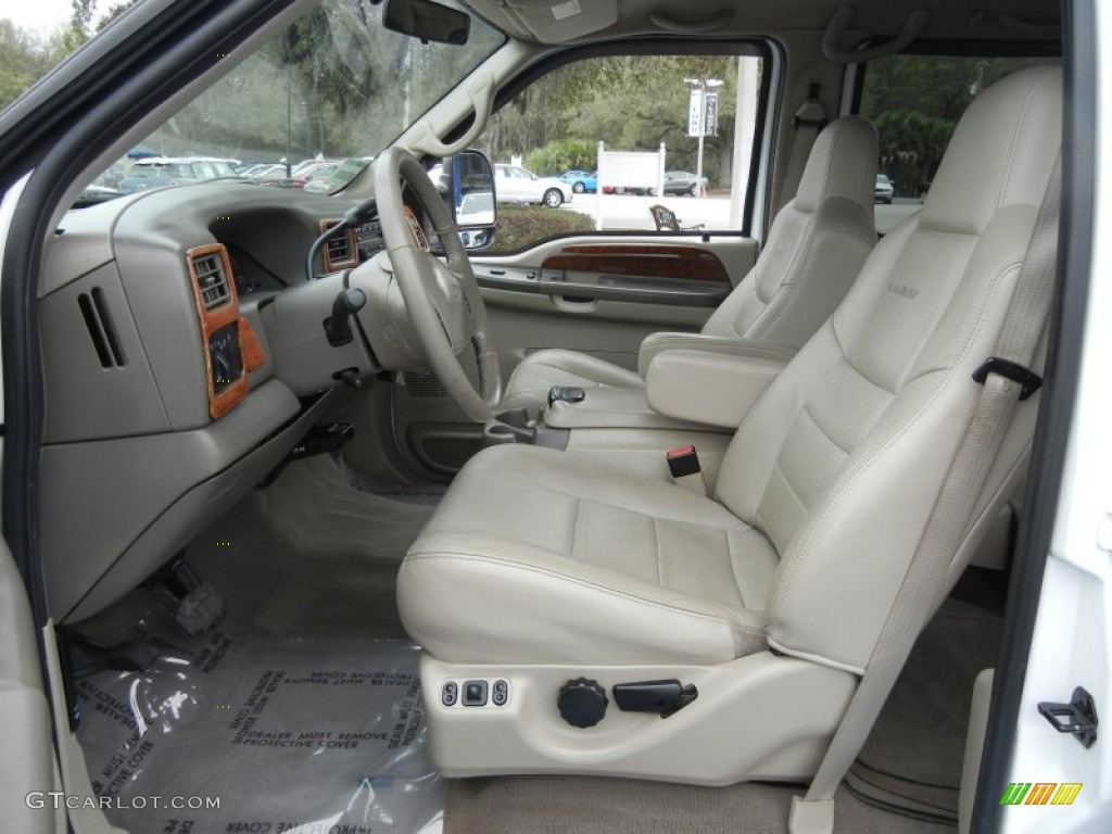 Medium Parchment Interior 2002 Ford F350 Super Duty Lariat Crew Cab Dually Photo #61717419