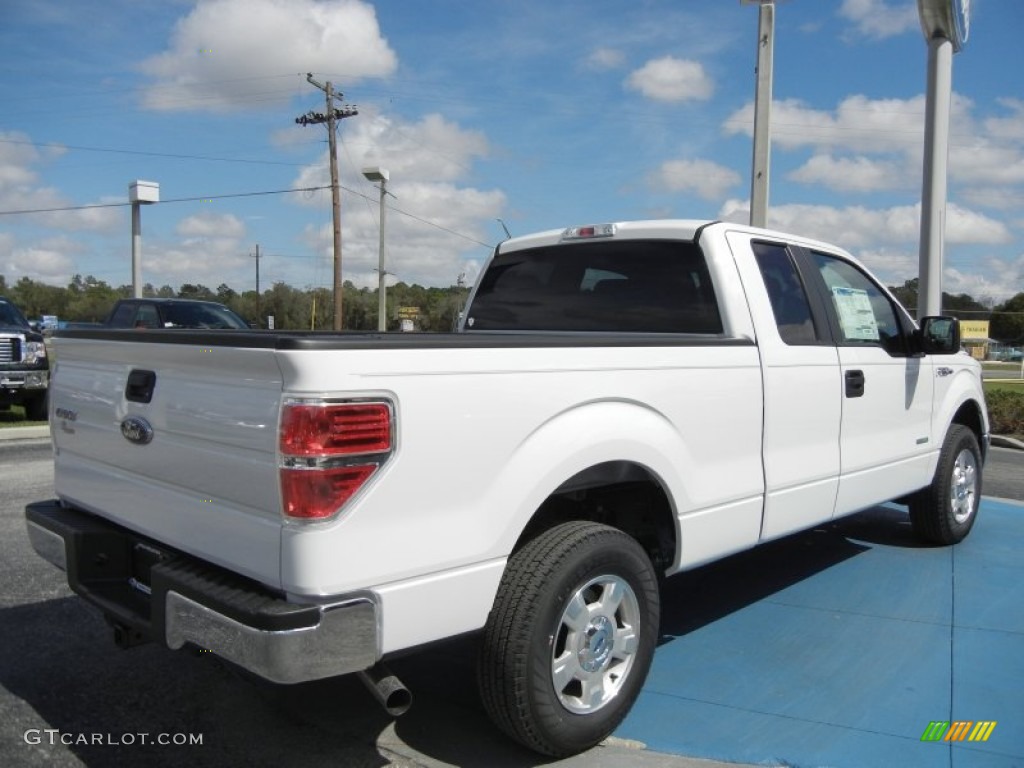 2012 F150 XLT SuperCab - Oxford White / Steel Gray photo #3