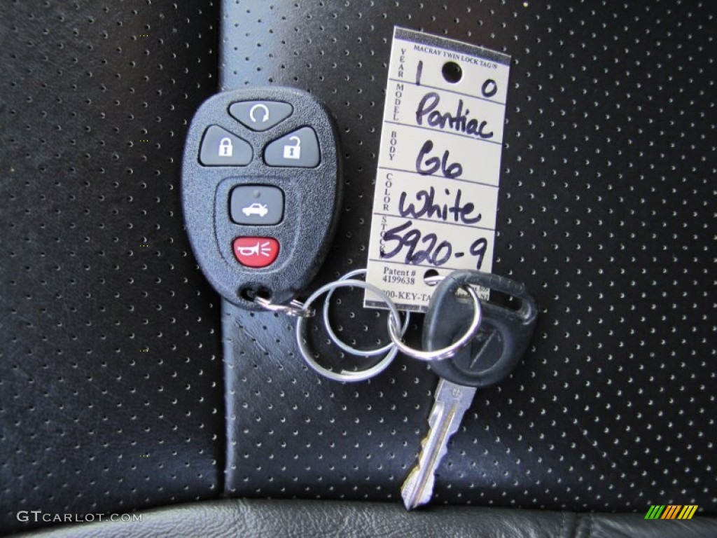 2010 Pontiac G6 GT Sedan Keys Photos