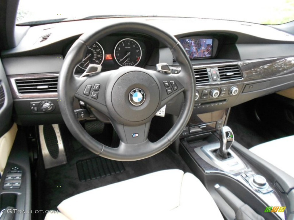 2010 BMW 5 Series 535i Sedan Cream Beige Dashboard Photo #61719912