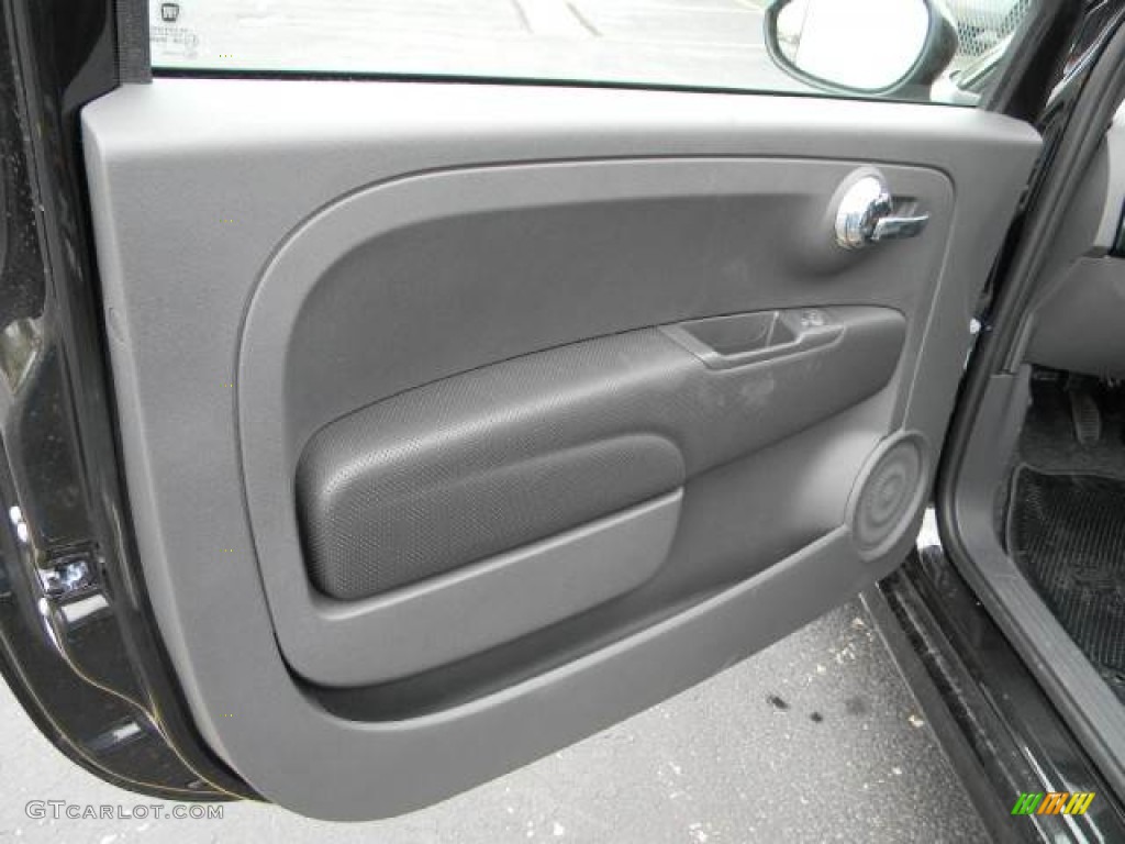 2012 Fiat 500 Sport Sport Tessuto Nero/Nero (Black/Black) Door Panel Photo #61720398