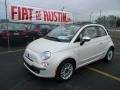 Bianco Perla (Pearl White) 2012 Fiat 500 c cabrio Lounge