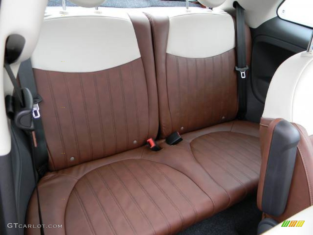 Pelle Marrone/Avorio (Brown/Ivory) Interior 2012 Fiat 500 Lounge Photo #61720836