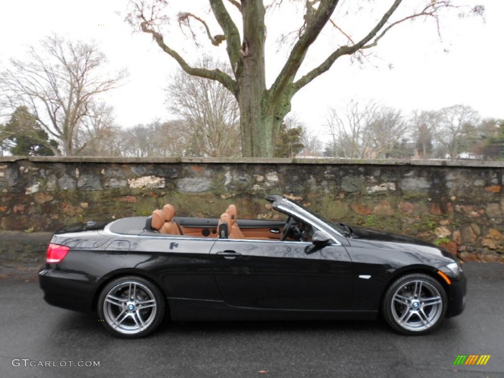 2009 3 Series 328i Convertible - Black Sapphire Metallic / Saddle Brown Dakota Leather photo #2