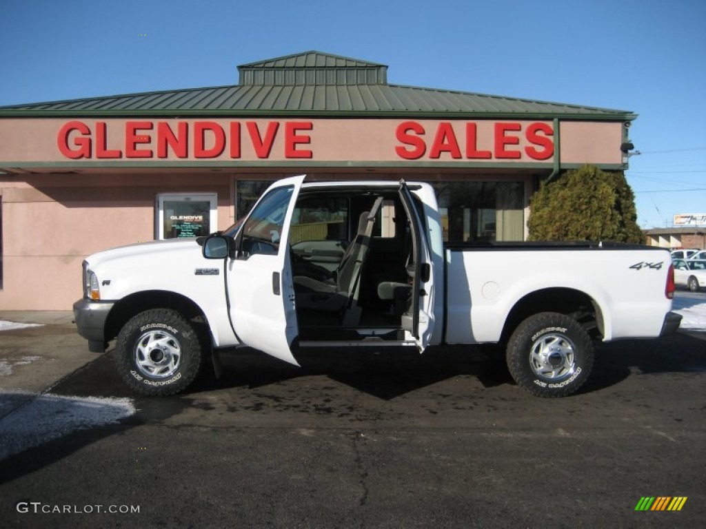 2002 F250 Super Duty XL SuperCab 4x4 - Oxford White / Medium Flint photo #7