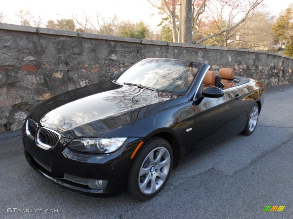 2009 3 Series 335i Convertible - Black Sapphire Metallic / Saddle Brown Dakota Leather photo #2