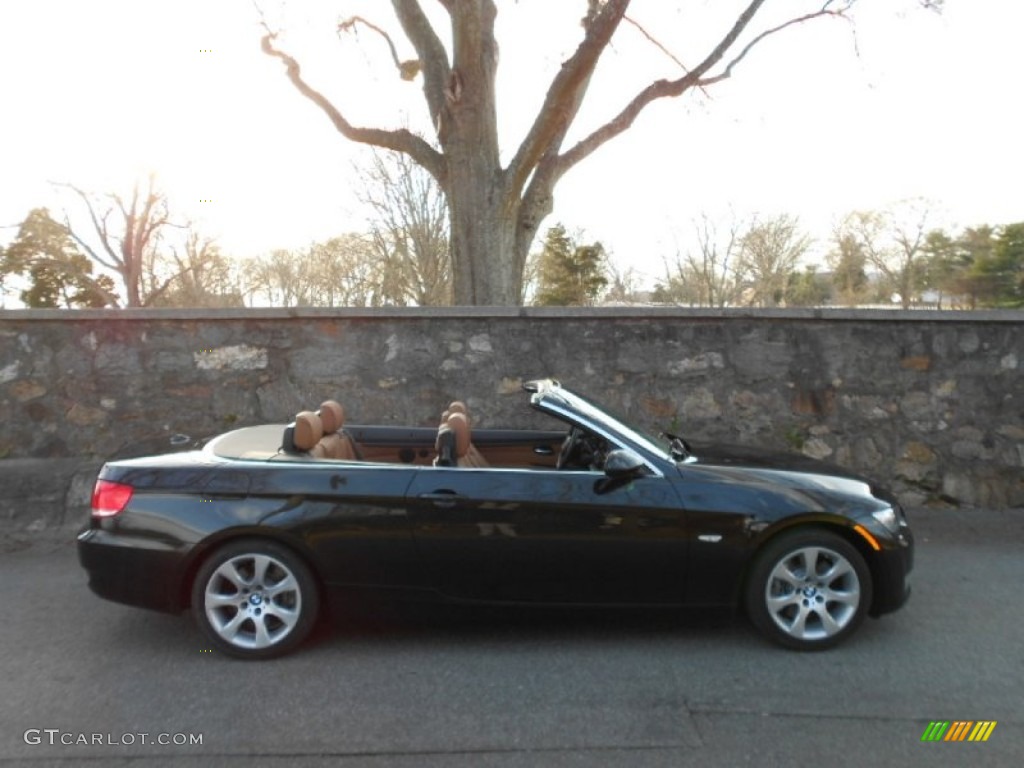 2009 3 Series 335i Convertible - Black Sapphire Metallic / Saddle Brown Dakota Leather photo #3