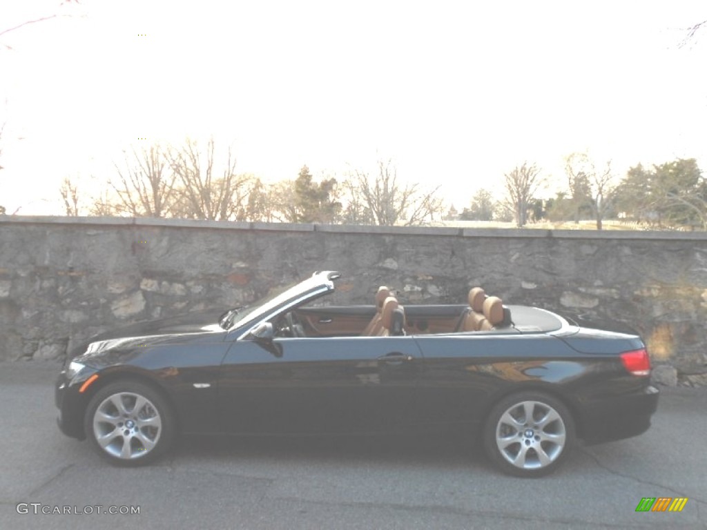 2009 3 Series 335i Convertible - Black Sapphire Metallic / Saddle Brown Dakota Leather photo #6