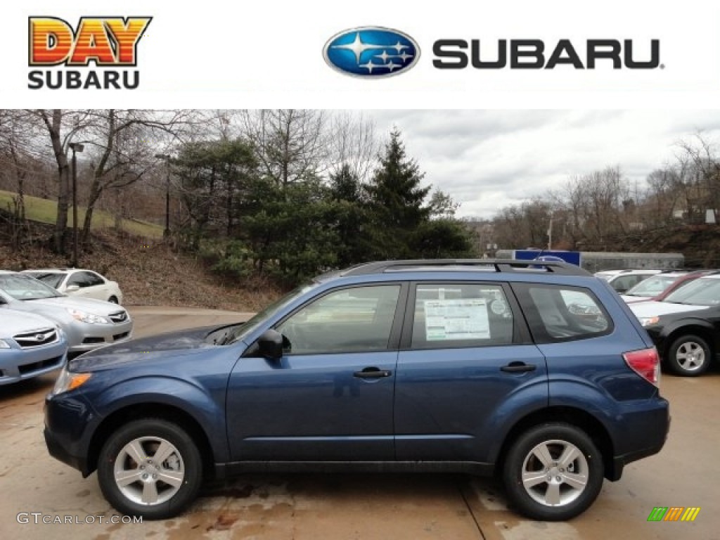 2012 Forester 2.5 X - Marine Blue Metallic / Black photo #1