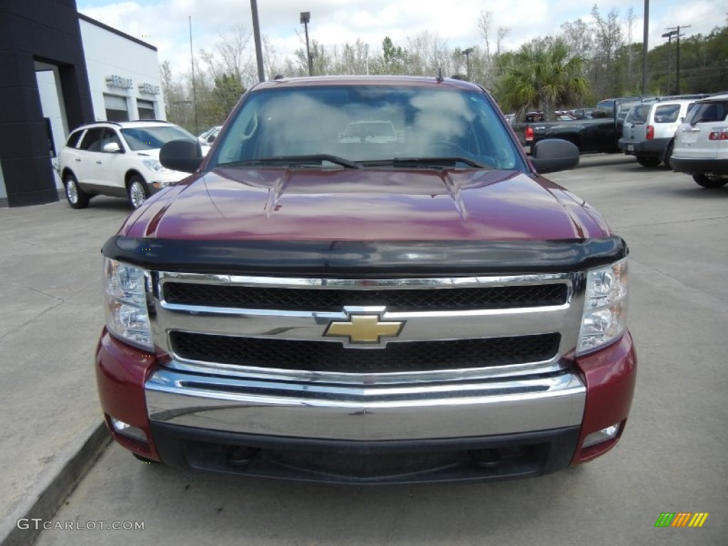 2007 Silverado 1500 LT Crew Cab 4x4 - Sport Red Metallic / Light Titanium/Ebony Black photo #3