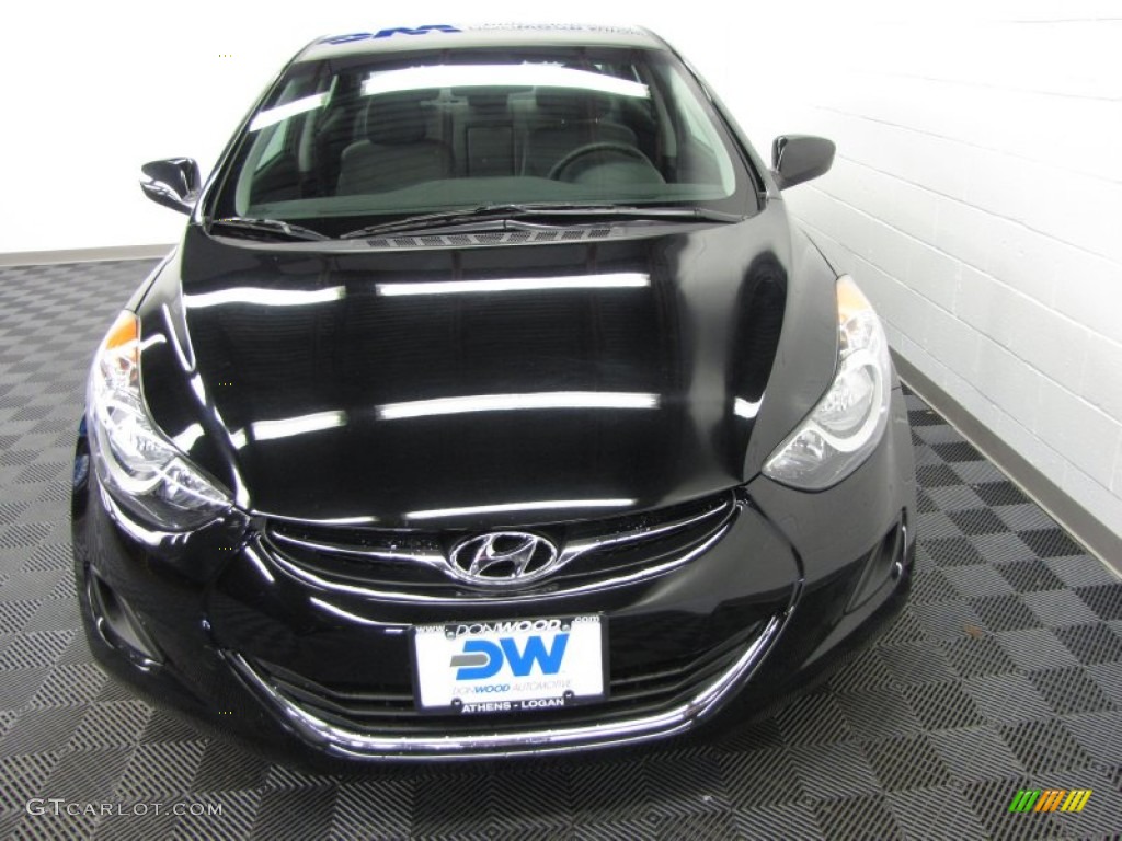 2011 Elantra GLS - Black / Black photo #7