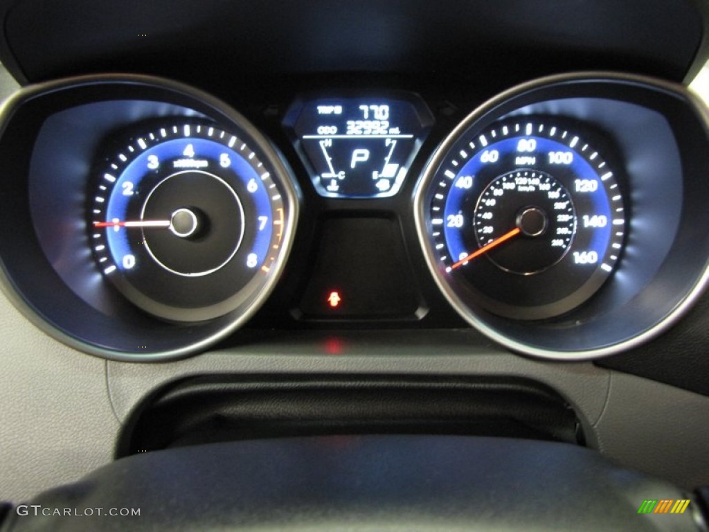 2011 Elantra GLS - Black / Black photo #12