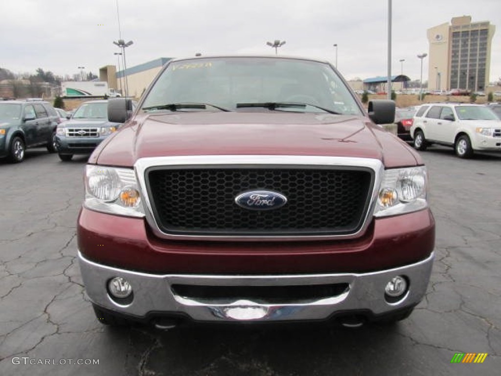 2006 F150 XLT SuperCab 4x4 - Dark Toreador Red Metallic / Medium/Dark Flint photo #6