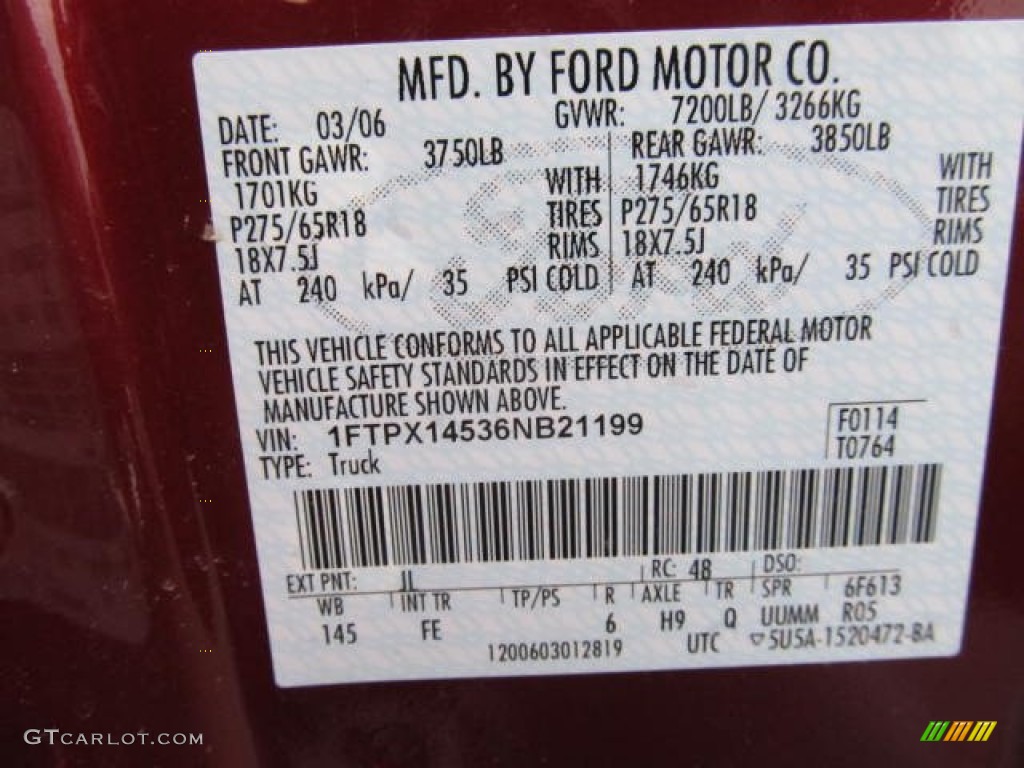 2006 F150 XLT SuperCab 4x4 - Dark Toreador Red Metallic / Medium/Dark Flint photo #14