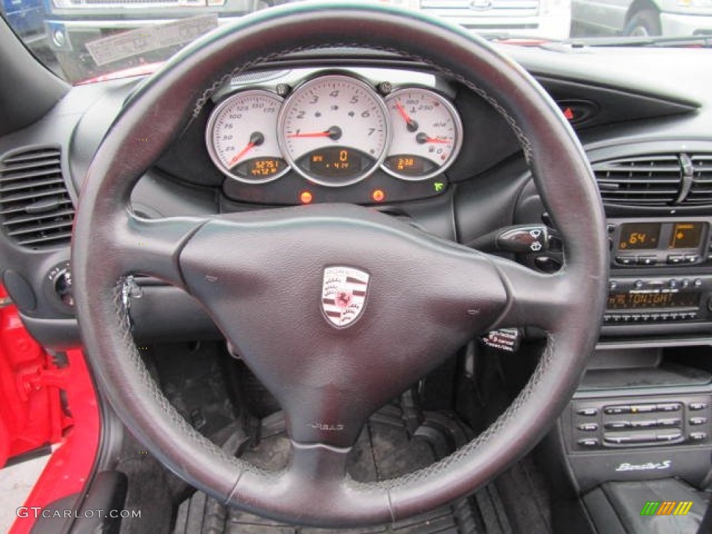 2000 Porsche Boxster S Black Steering Wheel Photo #61724121