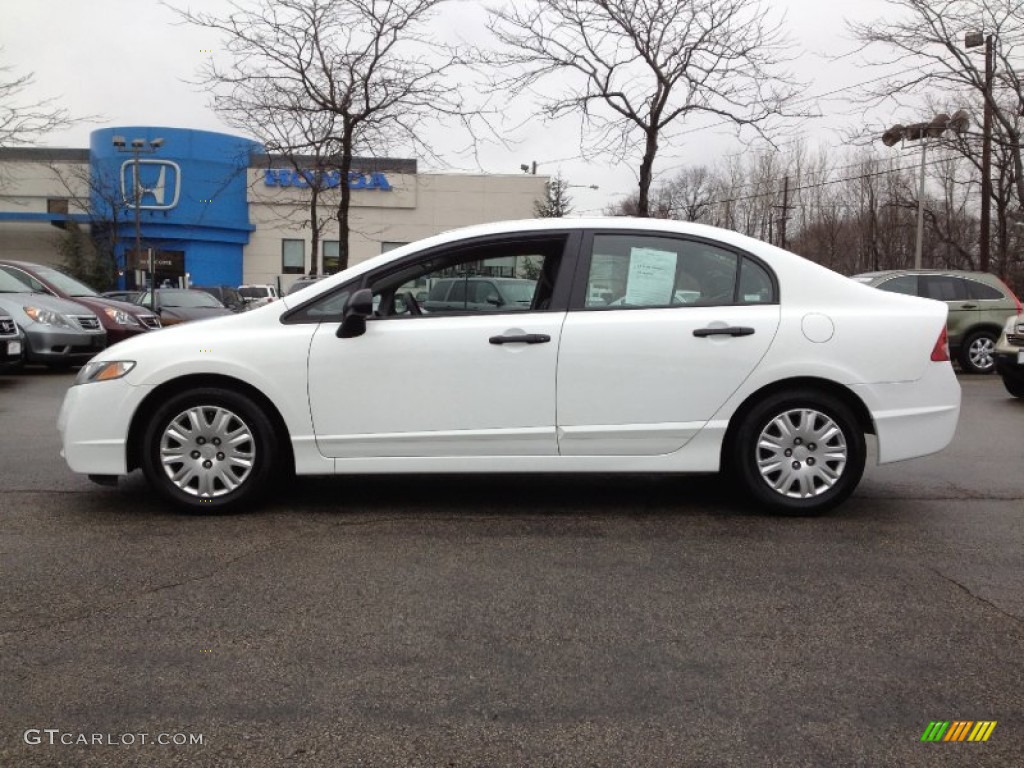 2009 Civic DX-VP Sedan - Taffeta White / Gray photo #1