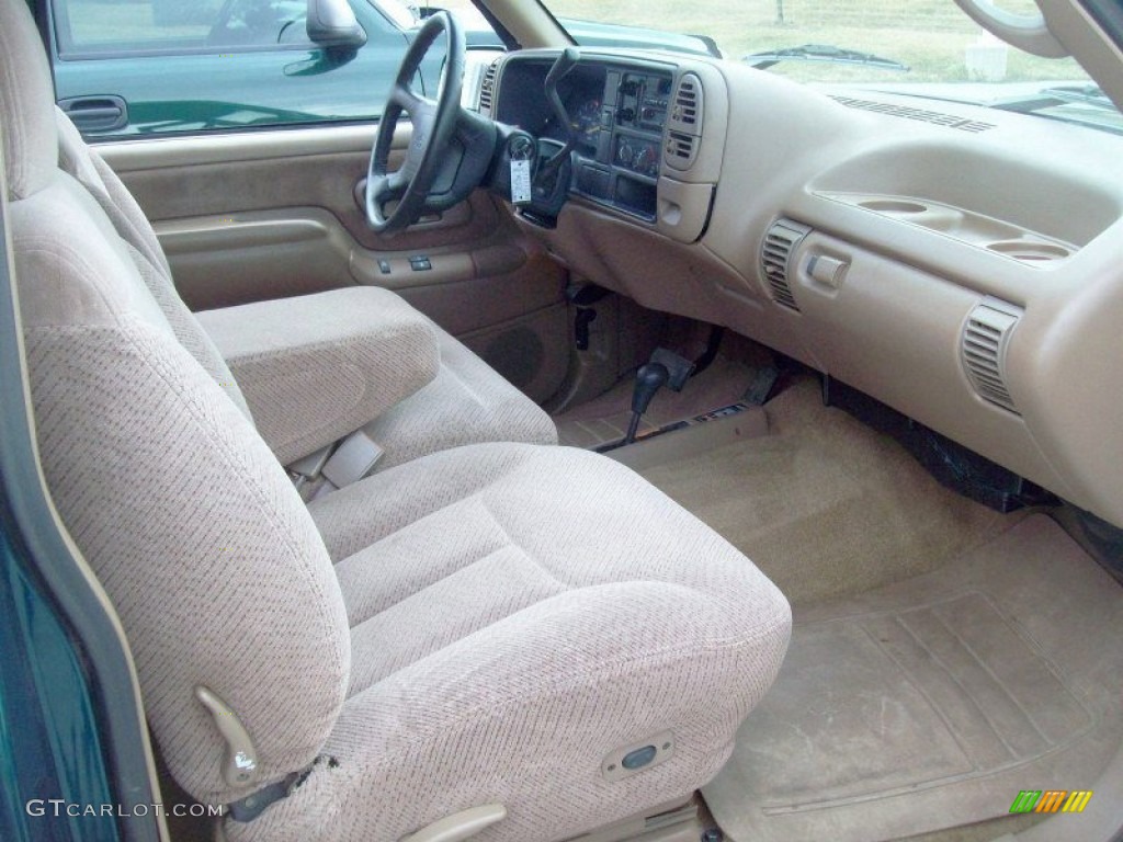 1995 Sierra 1500 SLE Extended Cab 4x4 - Forest Green Metallic / Beige photo #7