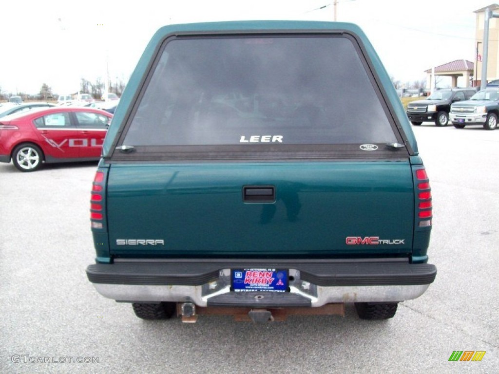 1995 Sierra 1500 SLE Extended Cab 4x4 - Forest Green Metallic / Beige photo #13