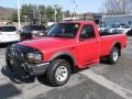 2000 Bright Red Ford Ranger XLT Regular Cab 4x4  photo #2