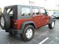 2007 Red Rock Crystal Pearl Jeep Wrangler Unlimited X 4x4  photo #5