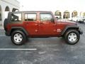 2007 Red Rock Crystal Pearl Jeep Wrangler Unlimited X 4x4  photo #6