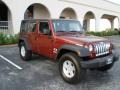 2007 Red Rock Crystal Pearl Jeep Wrangler Unlimited X 4x4  photo #7