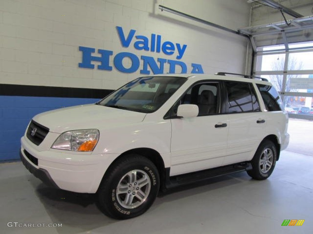 2005 Pilot EX-L 4WD - Taffeta White / Gray photo #1