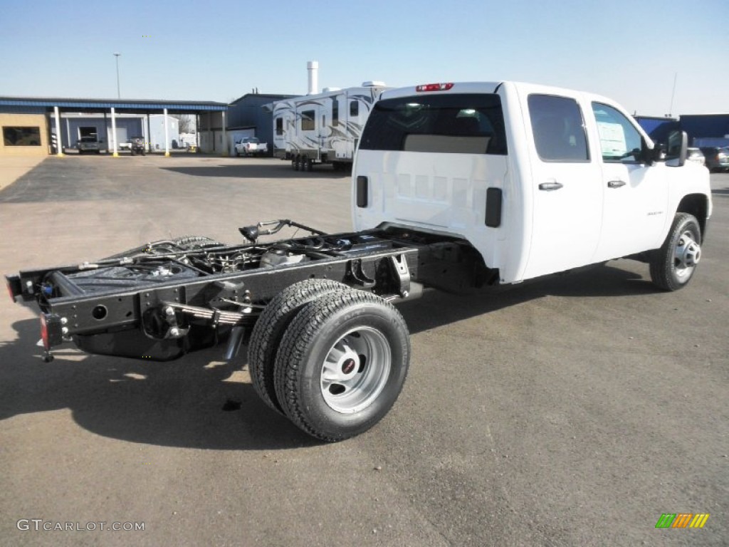 Summit White 2012 GMC Sierra 3500HD Crew Cab Dually Chassis Exterior Photo #61731666
