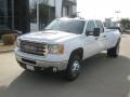 Summit White - Sierra 3500HD SLE Crew Cab 4x4 Dually Photo No. 1