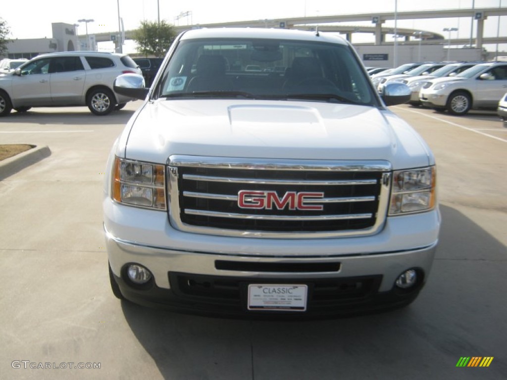 2012 Sierra 1500 SLE Crew Cab - Summit White / Ebony photo #8