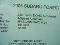 2005 Platinum Silver Metallic Subaru Forester 2.5 XT Premium  photo #22