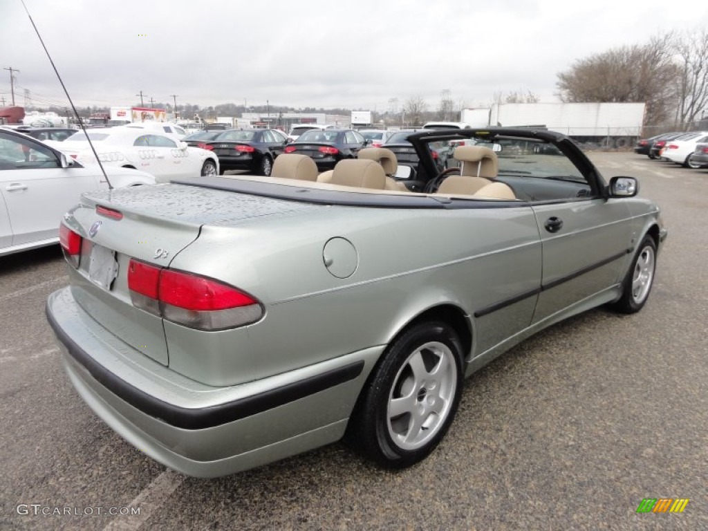 2000 9-3 SE Convertible - Sun Green Metallic / Warm Beige photo #9