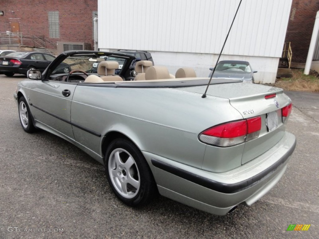 2000 9-3 SE Convertible - Sun Green Metallic / Warm Beige photo #11
